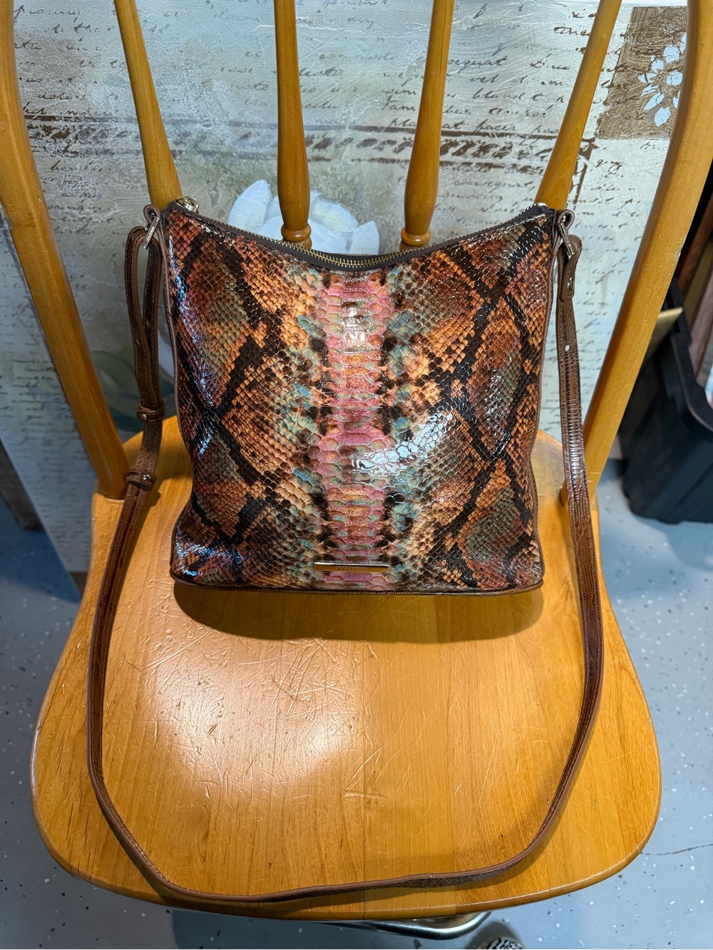Brahmin Katie Snakeskin Crossbody Bag
